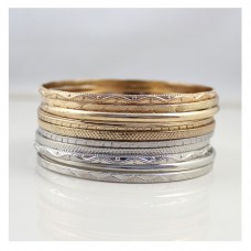 FOREVER 21 Gold and Silver Ten Bangles Set